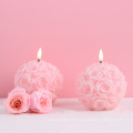 Wedding Pink Rose ball type led candle